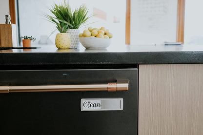 Dishwasher Magnet Clean Dirty Sign, Clean Dirty Magnet for Dishwasher, Rustic Farmhouse Kitchen Decor, Magnetic Dish Washer Sign Indicator, Sliding Rustic Dish Washer Signs, Black &amp; White Wood