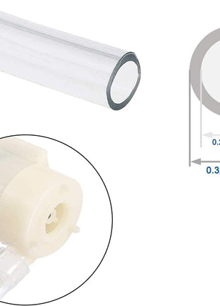4Pcs DC 3-5V Micro Submersible Mini Water Pump with 2Pcs Clear Vinyl Tubing Flexible PVC Tubing(1M) for Aquariums Fish Tank Pond Fountain Hydroponics Garden (4Pcs White Pump+2 Tube)
