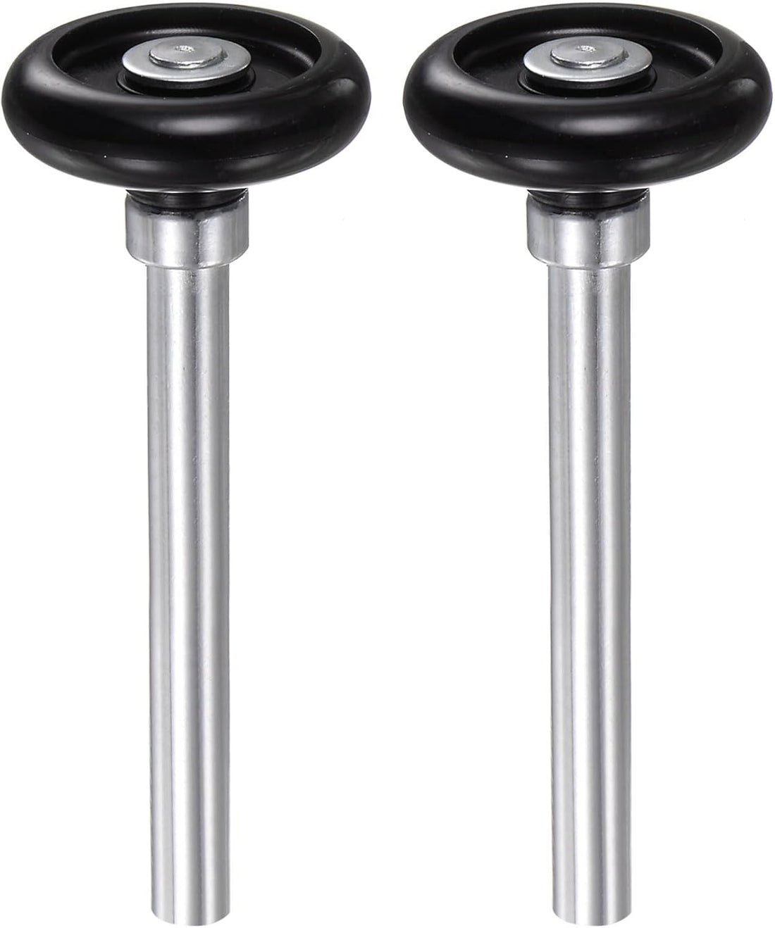 2Pcs 1.8" Nylon Garage Door Rollers for 2" Garage Track, 4.25" Stem Standard Rollers, Black