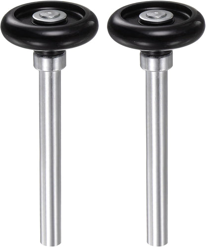 2Pcs 1.8" Nylon Garage Door Rollers for 2" Garage Track, 4.25" Stem Standard Rollers, Black