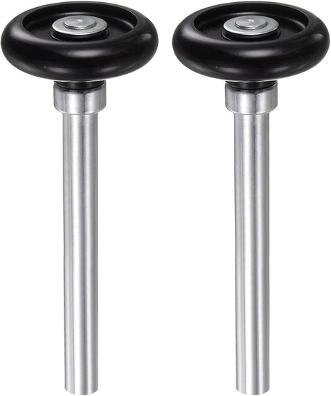 2Pcs 1.8" Nylon Garage Door Rollers for 2" Garage Track, 4.25" Stem Standard Rollers, Black