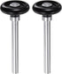 2Pcs 1.8" Nylon Garage Door Rollers for 2" Garage Track, 4.25" Stem Standard Rollers, Black