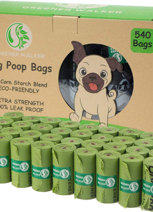 Poop Bags for Dog Waste-540 Bags,Extra Thick Strong 100% Leak Proof Dog Waste Bags (Green)
