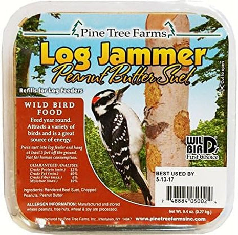 6 Packs  Log Jammer Peanut Suet 3 Plugs per Pack (18 Plugs Total)