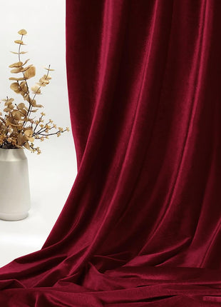 Burgundy Stretch Velvet Fabric 60 Inch Wide, 5 Yard Soft Stretchy Fabric for Sewing Clothes, Apparel, Costume, Crafts - 90% Polyester 10% Spandex