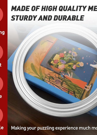 Rotating Puzzle Board Base - 360° Swivel Turntable for Jigsaw Puzzles 1000/1500 Piece Lazy Susan Spinner Table - Puzzle Accessories for Adults and Kids