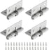 4 Pcs Spring Loaded Hinges for Cabinets, 2 Inch Length Stainless Steel Spring Hinges Self Closing