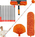 20+ Feet High Reach Dusting Kit with 3-14 Ft Extension Pole //2 in 1 Window Cleaning Kit // High Ceiling Duster // Cobweb Microfiber Duster // Outdoor & Indoor Extendable Duster Cleaning Kit