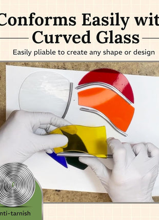 3/16'' round H Lead Came for Stained Glass - 12 Ft H Channel Lead Hobby Came for All Your Stained Glass Supplies by