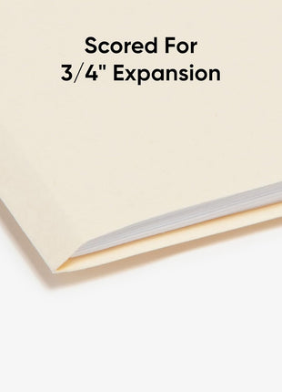 File Folders Letter Size, Reinforced 1/3-Cut Tab, Assorted Positions, Letter Size, Manila Folders 8.5 X 11, 100 per Box (10334)