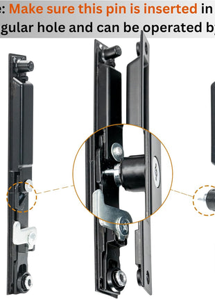 Sliding Glass Door Set, 6-5/8", Black - Patio Door Handle Replacement Thick Used on Both Left and Right-Handed. (Keyed)