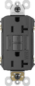 Radiant 20 Amp GFCI Self-Test Tamper Resistant Decorator Duplex Electrical Outlet, with Trip Indicator, 2097TRBKCCD4, Black, 1 Count