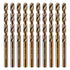 1/4" Cobalt Drill Bit(10Pcs), M35 HSS Metal Drill Bit Set Forwood, Hard Metal, Stainless Steel, Cobalt Steel M35 Jobber Length Twist Drill Bits