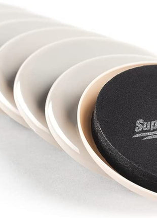3 1/2" round Reusable Furniture Sliders for Carpet Easily Move Medium to Large Sized Items across Carpet, 4 Pack Beige