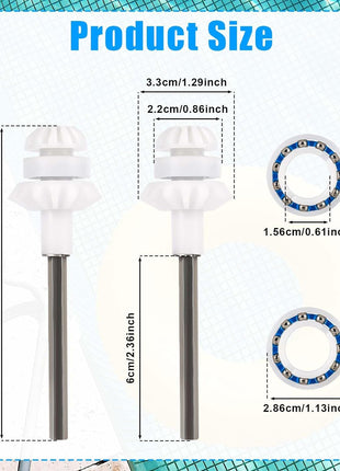 2 Packs Pool Cleaner Parts for MX8 MX8EL MX6 MX6EL Elite, Pool Cleaner Drive Shaft Tune-Up Accessories Assembly Pool Cleaner Replacement Parts for Zodiac, with Pool Engine Wheel Bearing