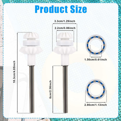 2 Packs Pool Cleaner Parts for MX8 MX8EL MX6 MX6EL Elite, Pool Cleaner Drive Shaft Tune-Up Accessories Assembly Pool Cleaner Replacement Parts for Zodiac, with Pool Engine Wheel Bearing