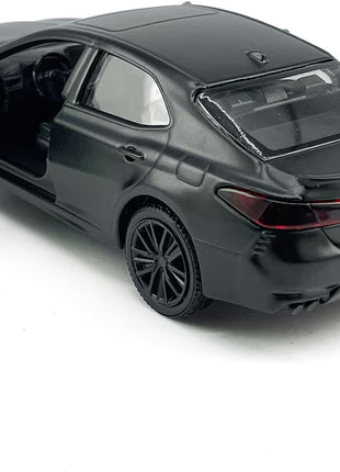 Camry XSE 2022 Model Car 1/36 Scale Diecast Toy Cars Metal Alloy Children’S Die-Cast Vehicles, Pull Back Doors Open, Black Rim, Collection for Men, Kids Toys for Boys Gifts, Cake Topper