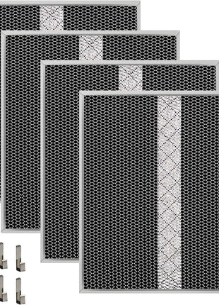 4 Pack S97020466 (HPF30) Range Hood Filter Replacement Compatible with Broan Non-Ducted Range Hood, HPF30 Charcoal Filter, 14.62" X 12.88" X 0.18"