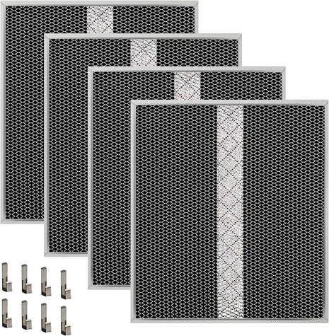4 Pack S97020466 (HPF30) Range Hood Filter Replacement Compatible with Broan Non-Ducted Range Hood, HPF30 Charcoal Filter, 14.62" X 12.88" X 0.18"