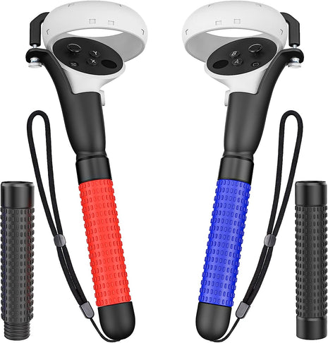 VR Game Handle Accessories for Quest 2 Controllers, Handles Extension Grips for Playing Beat Saber Gorilla Tag Games, VR Golf Club Attachment Compatible with Playing Golf+ First Person Tennis