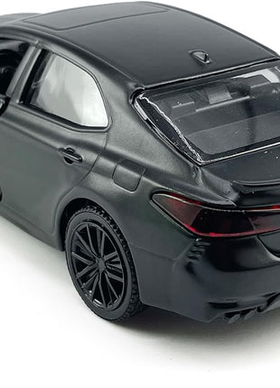 Camry XSE 2022 Model Car 1/36 Scale Diecast Toy Cars Metal Alloy Children’S Die-Cast Vehicles, Pull Back Doors Open, Black Rim, Collection for Men, Kids Toys for Boys Gifts, Cake Topper