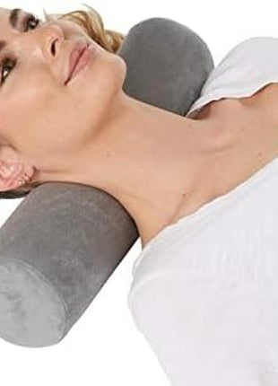 Firm Cervical Neck Roll Memory Foam Pillow, Bolster Pillow, round Neck Support for Sleeping | Bolster for Bed, Legs, Back and Yoga