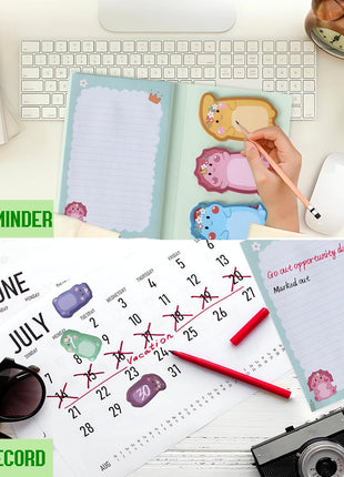 Dinosaur Sticky Notes Set, 360 Sheets Cute Cartoon Animal Dinosaur Self-Stick Notes Pads Dinosaur Themed Memo Pads Dinosaur Shaped Page Markers Index Tabs for Students Office School Supplies