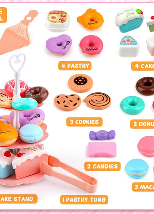 Tea Party Set for Little Girls, Flower Tea Sets Toys for Toddlers Girls Age 3 4 5 6 Year Old, Toddler Kids Kitchen Pretend Play Toys