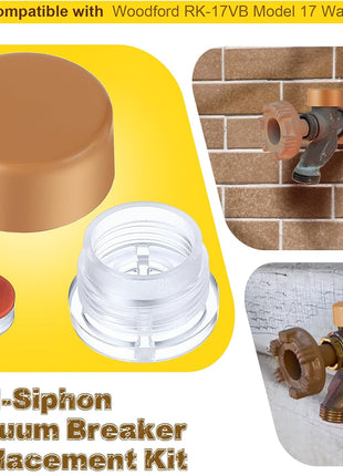 2 Pack Vacuum Breaker Float Kit, Vacuum Breaker, anti Siphon Valve Repair Kit, Vacuum Breaker Repair Kit Compatible with Woodford RK-17VB Model 17 Wall Faucets for anti Siphon Valves