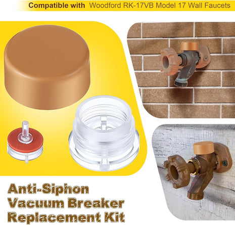 2 Pack Vacuum Breaker Float Kit, Vacuum Breaker, anti Siphon Valve Repair Kit, Vacuum Breaker Repair Kit Compatible with Woodford RK-17VB Model 17 Wall Faucets for anti Siphon Valves