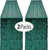 2 Packs 12 X 72 Inches Hunter Green Sequin Table Runner, Glitter Runner for Birthday Party Supplies Decorations Wedding Bachelorette Holiday Celebration Bridal Shower Baby Shower