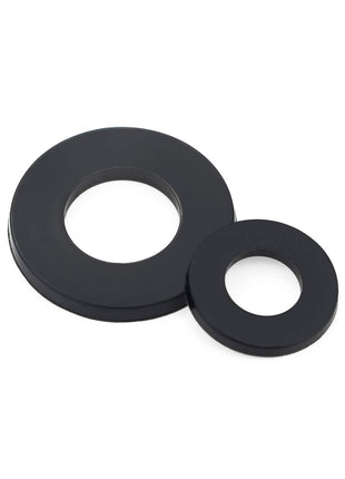 Nylon Flat Washer Assortment Set 600 Pieces, 9 Sizes - M2 M2.5 M3 M4 M5 M6 M8 M10 M12, Black