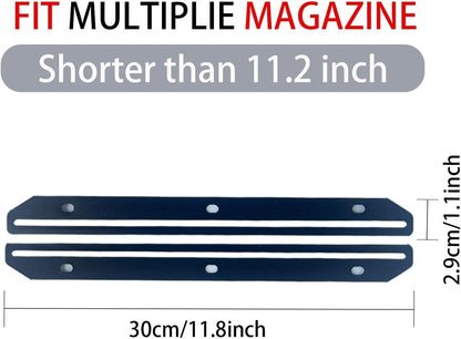 24Pcs Magazine Holder for Binder, 3 Hole Punched，Magazine Organizer, 3 Ring Binder Insert Strips, Organizer, Storage, Black