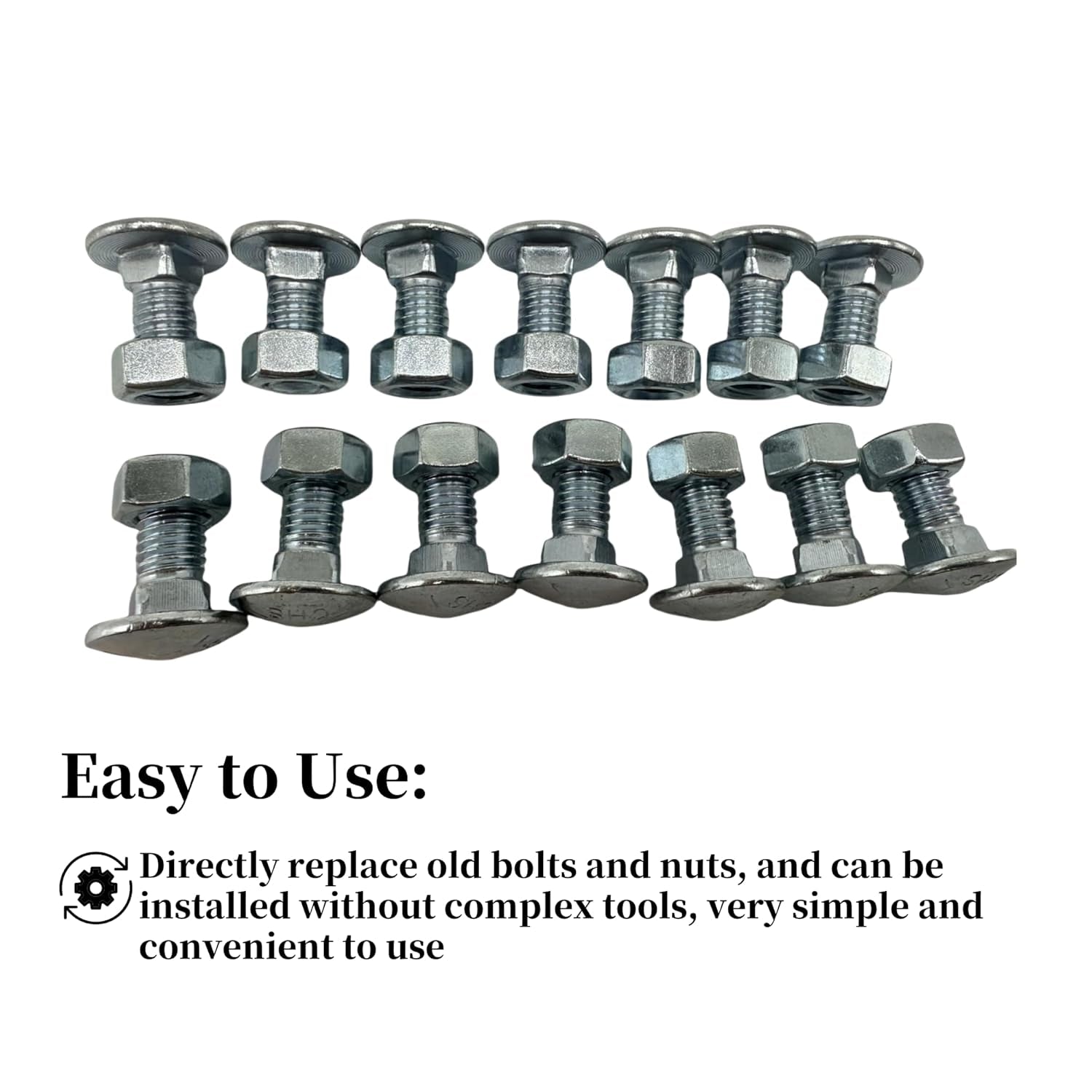 28-Pack Front &amp; Rear Bumper Bolts Kit Stainless Cap for 1964-1972 Chevelle, Nova, Lemans, Cutlass,El Camino,Monte Carlo,Gto 4A00080-A