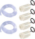 4Pcs DC 3-5V Micro Submersible Mini Water Pump with 2Pcs Clear Vinyl Tubing Flexible PVC Tubing(1M) for Aquariums Fish Tank Pond Fountain Hydroponics Garden (4Pcs White Pump+2 Tube)
