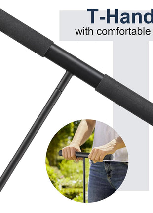 Soil Probe Rod, 48 Inch Metal Septic Tank Locator Tool, Ground Probe Rod for Soil Compaction, Locating Underground Pipes and Gopher Runs, Gardening