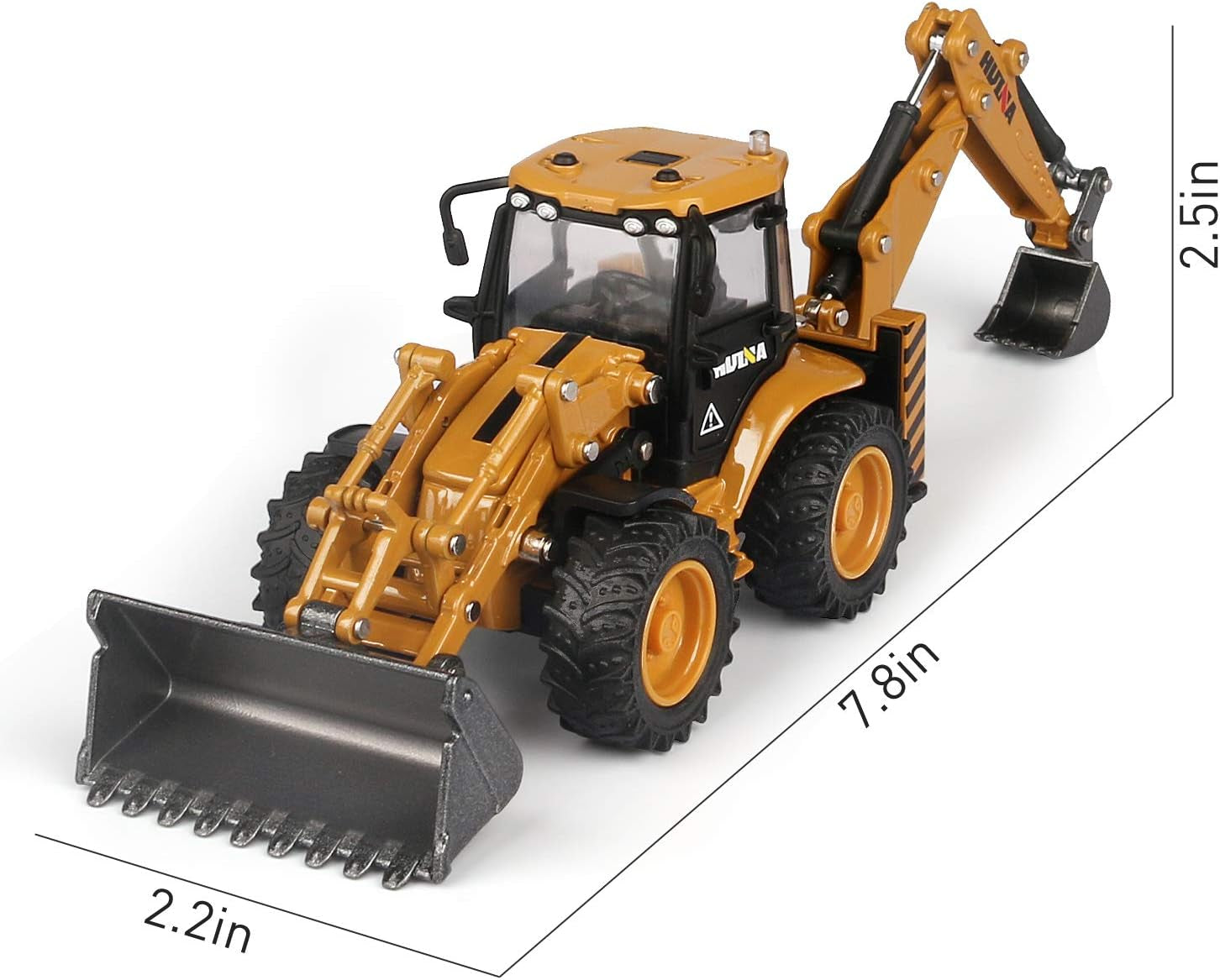 1/50 Scale Metal Diecast Backhoe Loader Toy, Metal Play Construction Vehicles Trucks Toy for Boys