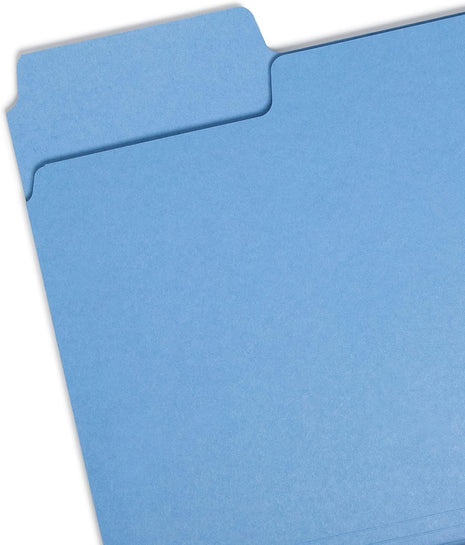 Supertab Heavyweight File Folder, Oversized 1/3-Cut Tab, Letter Size, Assorted Primary Colors, 50 per Box (10410)