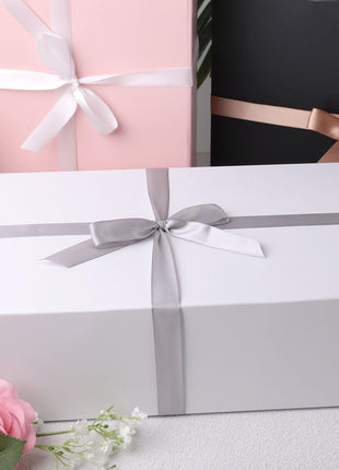 White Gift Box, 13X9X4 Inch Gift Boxes with Lids for Presents, Bridesmaid Proposal, Wedding, Birthday, Anniversary