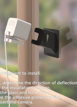 Angled Window Mount Compatible with Wyze Cam V4 Cam V3, 20 Degrees Tilt ( Up/Down/Left/Right ), through Window Use Cam V3 V4 , Turn Wyze Camera into a Window Camera for Outdoor Monitoring
