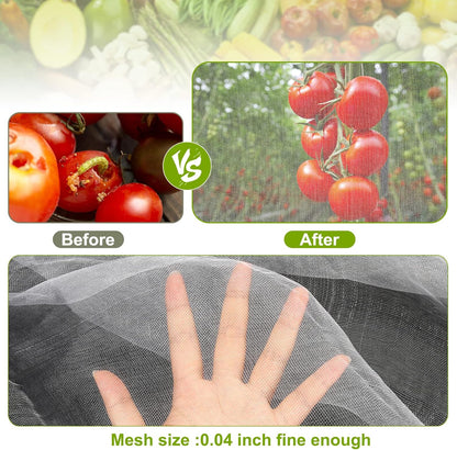 Garden Netting, 2 Pack 10X33Ft Ultra Fine Mesh Netting Pest Barrier Protection Bird Mosquito Net Plants Cover for Vegetables Fruits Flowers Crops Greenhouse Row Cover Raised Bed Patio