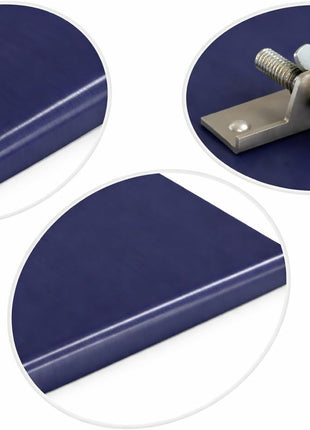 Blue Steel Walking Edger Concrete Edging Tool 9 In. X 10 In. with 3/8 In. Radius and 1/2 In. Depth Two-Way Flatwork Sidewalk Slab Finishing Edger - Handle Sold Separately