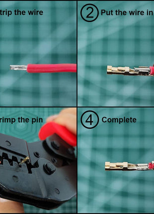 55 Sets Servo Plug Male Female Connector Crimp Pin Cable Kit with Crimping Tool Compatible JST SYP Futaba for Hitec Spektrum RC