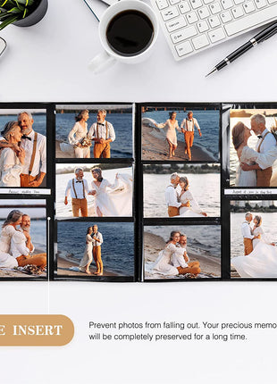 Linen Hardcover Photo Album 4X6 600 Photos Large Capacity for Family Wedding Anniversary Baby Vacation (Gray, 600 Pockets)