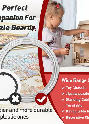 Rotating Puzzle Board Base - 360° Swivel Turntable for Jigsaw Puzzles 1000/1500 Piece Lazy Susan Spinner Table - Puzzle Accessories for Adults and Kids