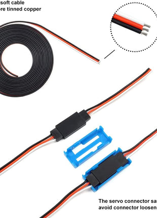 55 Sets Servo Plug Male Female Connector Crimp Pin Cable Kit with Crimping Tool Compatible JST SYP Futaba for Hitec Spektrum RC