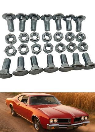 28-Pack Front & Rear Bumper Bolts Kit Stainless Cap for 1964-1972 Chevelle, Nova, Lemans, Cutlass,El Camino,Monte Carlo,Gto 4A00080-A