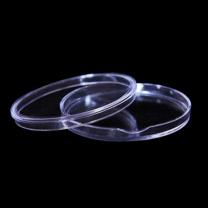 100 Pack 30Mm Coin Capsules with White Protect Gasket and Plastic Storage Organizer Box for Coin Collection Supplies, Clear and round Plastic Capsules, Fits 17/20/25/27/30Mm Size Coins