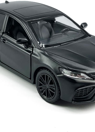 Camry XSE 2022 Model Car 1/36 Scale Diecast Toy Cars Metal Alloy Children’S Die-Cast Vehicles, Pull Back Doors Open, Black Rim, Collection for Men, Kids Toys for Boys Gifts, Cake Topper