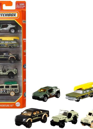 Matchbox Set of 15 Toy Cars and Trucks with 3 Themed 5-Packs of 1:64 Scale Die-Cast Vehicles (Styles Will Vary) Bundle